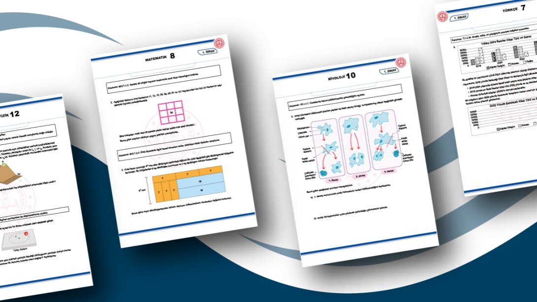 Ülke geneli yapılacak olan 1. Dönem 1. Yazılı sınavlarına ilişkin örnek soru kitapçıkları yayımlandı